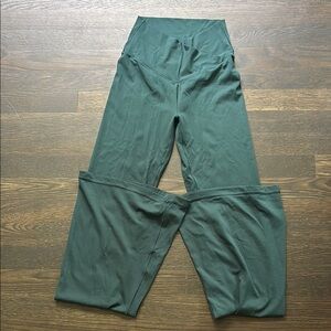 Aerie Forest Green High-Waisted Crossover Leggings